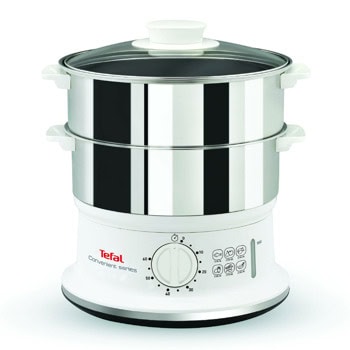 Уред за готвене на пара Tefal VC145130, вместимост 6 л., таймер, бял | JAR Computers Tefal VC145130