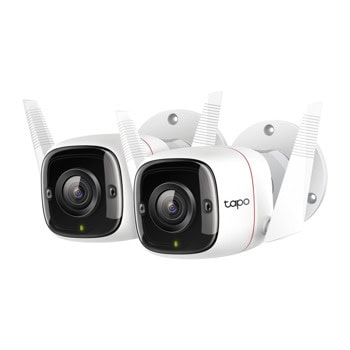 IP камера TP-Link Tapo C310P2, насочена "bullet" камера, 3MPix (2304x1296@15fps), IR осветеност (до 30m), външна IP66, RJ-45, Wi-Fi, 2бр. камери | JAR Computers TP-Link Tapo C310P2