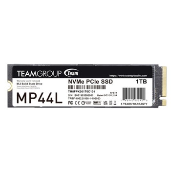 Памет SSD 1TB TeamGroup MP44L, NVMe, M.2 (2280), скорост на четене до 5000MB/s, скорост на запис до 4500MB/s | JAR Computers TeamGroup MP44L M.2 PCIe 4.0 SSD TM8FPK001T0C101