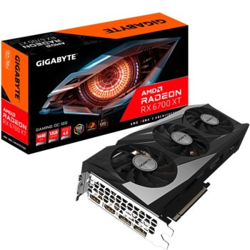 Видео карта AMD Radeon RX 6700 XT, 12GB, Gigabyte GAMING OC, PCI-E 4.0, GDDR6, 192-bit, DP, HDMI | JAR Computers Gigabyte GV-R67XTGAMING OC-12GD
