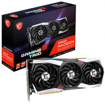 Видео карта AMD Radeon RX 6800 XT (Second hand/Втора ръка), 16GB, MSI GAMING X TRIO, GDDR6, 256-bit, DP, HDMI | JAR Computers MSI RX-6800-XT-GAMING-X-TRIO-16G Second Hand