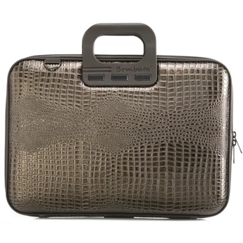 Чанта за лаптоп Bombata Shiny Cocco Charcoal, до 16" (40.64 cm), с дръжка, лъскаво покритие, сива | JAR Computers Bombata Shiny Cocco 16 inch - charcoal E00845-16