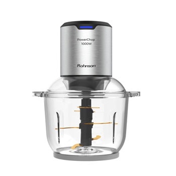 Чопър Rohnson R-5111, 1000W, 2 л вместимост, 2 скорости, 6 остриета с титаниево покритие, инокс | JAR Computers Rohnson R-5111