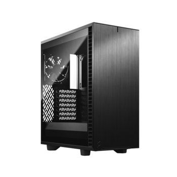 Кутия Fractal Design Define 7 Compact Black TG Light Tint, /ATX/mATX/mITX, USB 3.1 Gen 2 Type-C, 2 x USB 3.0, 2 x USB 2.0, черна, без захранване | JAR Computers FD DEFINE 7 COMPACT BLACK TG L
