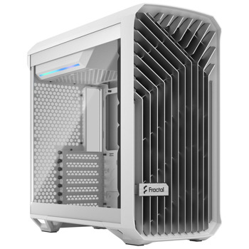 Кутия Fractal Design Torrent Compact White TG Clear Tint, 1x USB 3.1 Gen 2 Type-C, бяла, без захранване | JAR Computers Fractal Design Torrent Compact White TG Clear Tint