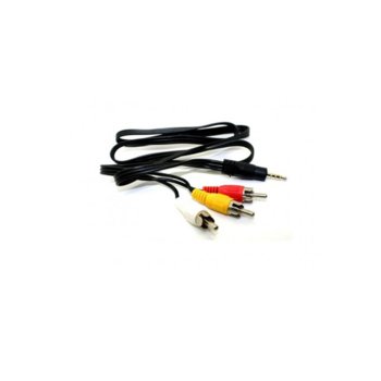 Kабел DeTech 3.5mm jack(м) към 3x chinch(м), 1.8m | JAR Computers DeTech 3.5mm jack(м) към 3x chinch(м)