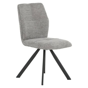 Трапезен стол Carmen MALDON, до 120kg., дамаска, прахово боядисана метална база, сив | JAR Computers Carmen MALDON - сив 3532368_1