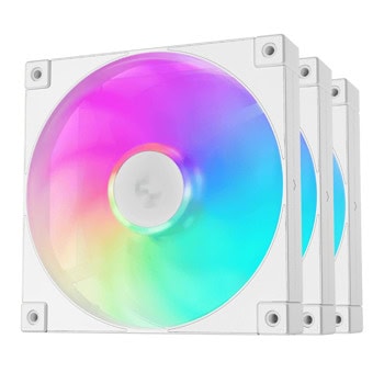 Вентилатори 140mm, DeepCool FD14 White, 4-pin, 1650rpm, ARGB подсветка, 3 бр. | JAR Computers DeepCool FD14 White 3-pack R-FD14-WHAPN3-G