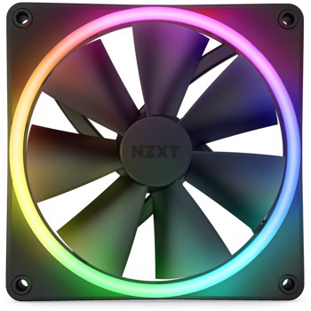 Вентилатор 140mm, NZXT F140 RGB Duo, 4-pin, 1800rpm, черен | JAR Computers Вентилатор NZXT F140 RGB Duo White RF-D14SF-B1