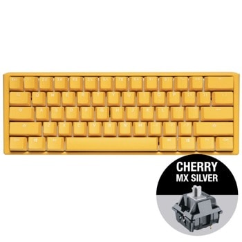 Клавиатура Ducky One 3 Yellow Mini 60 MX Silver