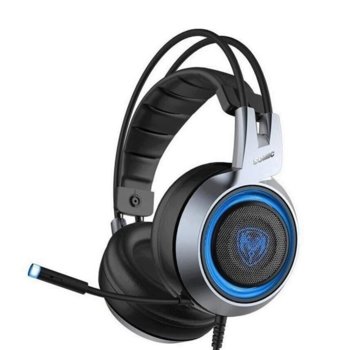 Слушалки Somic G951, микрофон, гейминг, 40мм говорители, вибрация, 2.0m, USB, сребристи | JAR Computers Somic G951