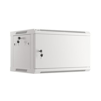 Комуникационен шкаф Lanberg WF01-6406-00S, 19", 6U, 37.9 x 45 x 60 cm, товароносимост до 60кг, сив | JAR Computers Lanberg WF01-6406-00S