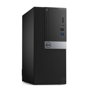 Настолен компютър Dell Optiplex 5040 MiniTower (N008O5040MT010H_UBU-14), четириядрен Skylake Intel Core i5-6500 3.2/3.6 GHz, 4GB, NO HDD, 6x USB 3.0, клавиатура и мишка, Linux | JAR Computers Dell Optiplex 5040 MT N008O5040MT010H_UBU-14