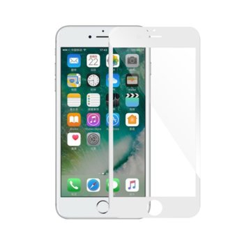 Протектор от закалено стъкло /Tempered Glass/ за iPhone 7/8 Plus, бял, дебелина 0.3mm | JAR Computers DF52620 Протектор за iPhone 7/8 Plus