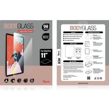Протектор от закалено стъкло /Tempered Glass/, Torii IPD1811-BDG-01, за iPad Pro 11 2018 | JAR Computers Torrii BodyGlass Protector iPad Pro 11 (2018)