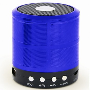 Тонколона Gembird SPK-BT-08-B, 1.0, 3W, Bluetooth, USB, AUX, слот за SD карта, синя, преносима, 400mAh батерия | JAR Computers Gembird SPK-BT-08-B