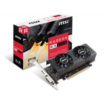 Видео карта AMD Radeon RX 550, 4GB, MSI LP OC, PCI-E, GDDR5, 128 bit, HDMI, DVI-D | JAR Computers MSI Radeon RX 550 4GT LP OC