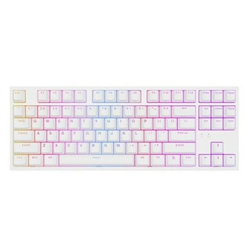 Клавиатура Genesis Thor 404 TKL White, гейминг, механична, жълти суичове, RGB подсветка, бяла, USB | JAR Computers Genesis Thor 404 TKL White NKG-2070