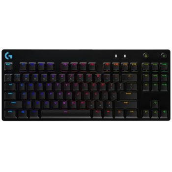 Клавиатура Logitech G PRO KB Clicky, гейминг, механична, RGB, вадещ се кабел, черна, USB image
