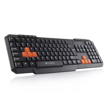 Клавиатура Logic LK-21, гейминг, мултимедийни бутони, USB, черна image