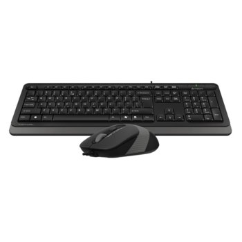 Комплект клавиатура и мишка A4Tech Fstyler F1010, мултимедийни клавиши, кирилизирана, оптична мишка (1600 dpi), USB, сиви | JAR Computers A4Tech Fstyler F1010 Grey