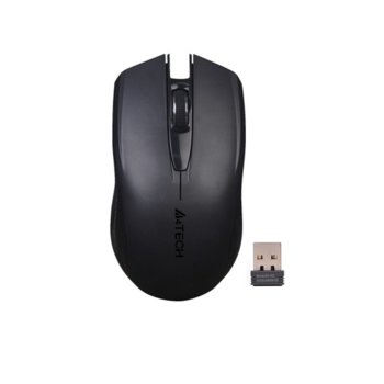 Мишка A4Tech G3-760N WL, оптична (1000 DPI), безжична, USB, черна | JAR Computers A4 G3-760N WL