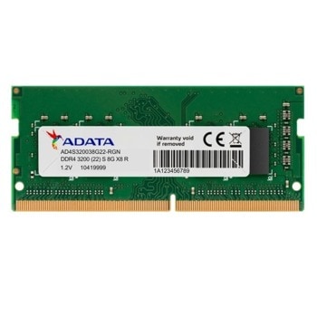 Памет 8GB DDR4 3200MHz, SO-DIMM, A-Data Premier (AD4S320038G22-SGN), 1.2V image