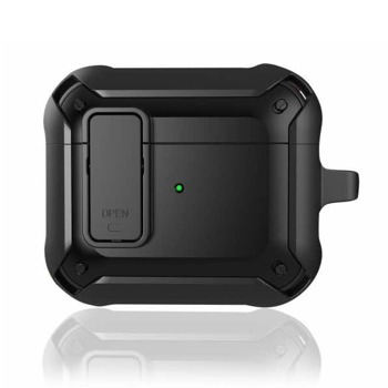 Защитен калъф 4smarts Rugged Case, за Apple Airpods 3, термополиуретанов, удароустойчив с карабинер, черен | JAR Computers 4smarts Rugged Case 456281