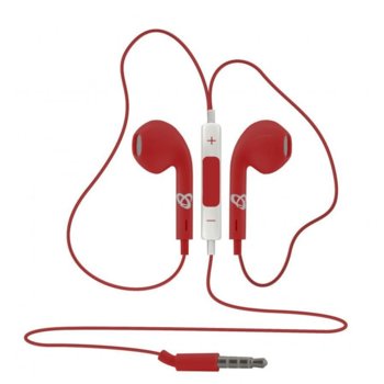 Слушалки SBOX IEP-204R, микрофон, 3.5mm жак, 32 Ohm импеданс, 116 ± 3dB чувствителност, червени | JAR Computers SBOX IEP-204R Слушалки с микрофон Червени