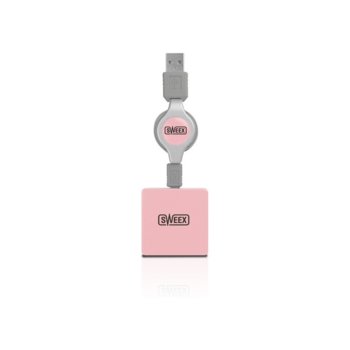 USB HUB 4xUSB2.0 Sweex "Pitaya Pink"