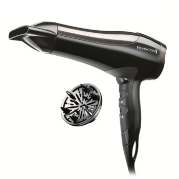 Сешоар Remington D5020, 2200W, 2 скорости, дифузер, йонизираща функция, черен | JAR Computers Remington D5020
