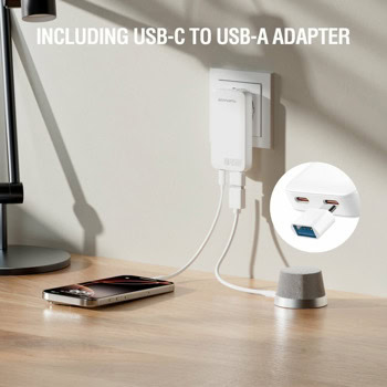 4Smarts GaN FlatPlug Slim Duos 45W White 542045