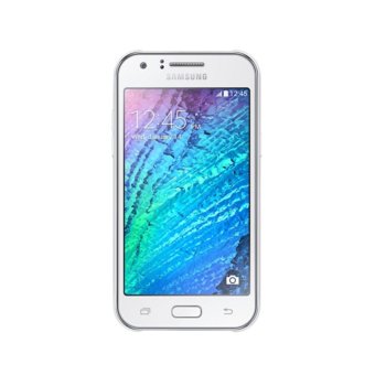 Samsung SM-J100HN GALAXY J1 (бял), 4.3"(10.92cm) Touchscreen display, дву-ядрен процесор 1.20GHz, Dual-Sim, 512MB RAM, 4GB Flash памет (micro SD слот), 5 & 2Mpix камера, Wi-Fi, GPS, Bluetooth 4.0, Android | JAR Computers Samsung Smartphone SM-J100HN GALAXY J1 Dual SIM