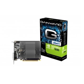 Видео карта NVIDIA GT 1030, 2GB, Gainward GF GT 1030 SilentFX, PCI-E 3.0, GDDR5, 64-bit, HDMI, DVI | JAR Computers Gainward GeForce GT 1030 SilentFX