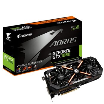 Видео карта GF GTX 1080, 8GB, Gigabyte AORUS Xtreme Edition, PCI-E 3.0, GDDR5X, 256 bit, DisplayPort, HDMI, DVI | JAR Computers Gigabyte AORUS GeForce GTX 1080 xtreme edition 8G