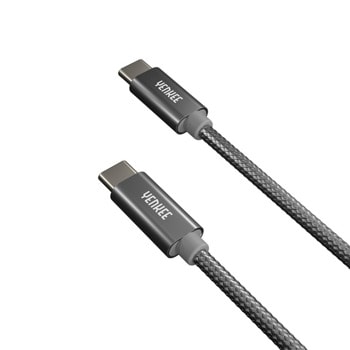 Кабел Yenkee 35055950, от USB C(м) към USB C(м), 2m, сив | JAR Computers Yenkee USB Type-C към USB Type-C 2m 35055950