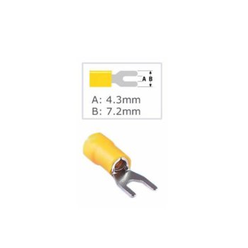 Кабелна обувка Fast On ST-212/SV 5.5-4S, изолирана, 100 бр., жълта | JAR Computers Fast On ST-212 /SV 5.5-4S