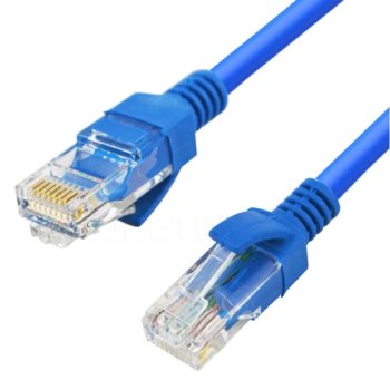 Пач кабел VCom, UTP, Cat 5e, екраниран, 5m, син | JAR Computers VCom UTP Cat 5e 5m NP511B-BLUE-5m
