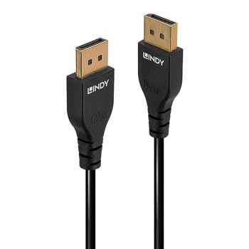 Кабел LINDY LNY-36460, от DisplayPort(м) към DisplayPort(м), 0.5m, 8K@60Hz, черен | JAR Computers кабел lindy lny-36460