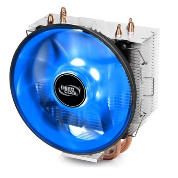Охлаждане за процесор DeepCool GAMMAXX 300 B, съвместимост с Intel LGA 1151/1150/1155/1156/1366/775 & AMD AM4/FM2+/FM2/FM1/AM3+/AM3/AM2+/AM2, синя LED подсветка | JAR Computers DeepCool GAMMAXX 300 B DP-MCH3-GMX300-BL