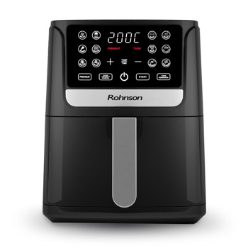 Фритюрник с горещ въздух Rohnson R-2828, 4.2 л. вместимост, 1500W, черен | JAR Computers Фритюрник с горещ въздух Rohnson R-2828