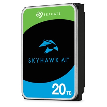 Твърд диск 20TB Seagate SkyHawk AI, SATA 6Gb/s, 7200rpm, 256MB кеш, 3.5" (8.89cm) | JAR Computers HDD Seagate SkyHawk AI 20TB 7200RPM