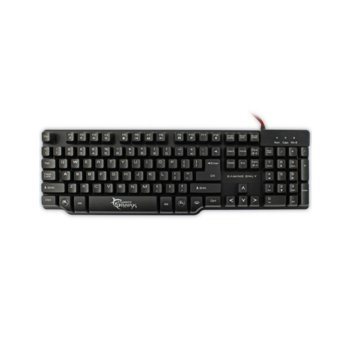 Клавиатура SBOX WHITE SHARK GK-1622, гейминг, (червена, синя и лилава) подсветка, метална основа, черна, USB image