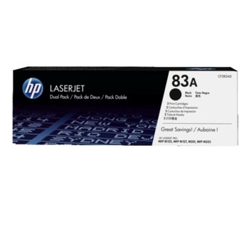 КАСЕТА ЗА HP LaserJet Pro M201/MFP/M125/MFP M127/MFP M225 - Black - 2 Pack - 83A- P№ CF283AD - заб.: 2x 1500 брой копия | JAR Computers HP 83A (CF283AD) Black