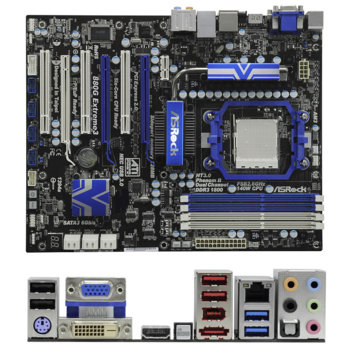 Дънна платка ASRock 880G Extreme3, AM3, AMD 880G, DDR3, VGA (128MB DDR3)+3xPCI-E (CF) (HDMI & DVI), SB7.1 DAC, Lan1000, 6xSATA 6.0Gb/s RAID 0,1,5,10, 1394, eSATA, 2xUSB3.0, ATX | JAR Computers ASRock 880G Extreme3