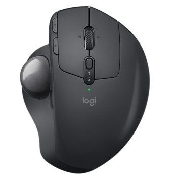 Мишка Logitech MX Ergo, оптична (2000 dpi), безжична, Bluetooth, USB, черна, Trackball | JAR Computers Logitech MX Ergo - Graphite
