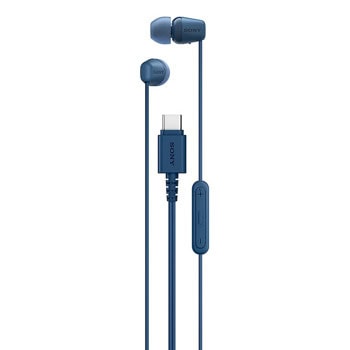 Слушалки Sony IER-EX15C, USB-C, микрофон, контрол за силата на звука, сини | JAR Computers Sony IER-EX15C Blue IEREX15CL.CE7