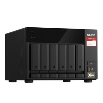 Мрежови диск (NAS) QNAP TVS-675-8G, осемядрен ZhaoXin Kaixian KX-U6580 2.5 GHz, 6x 2.5"/3.5", 2x LAN 2.5Gb, HDMI, 2x USB 3.2 | JAR Computers QNAP TVS-675-8G