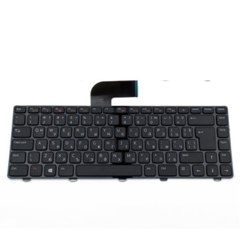 Клавиатура за лаптоп Dell, съвместима със серия Inspiron N5040 N5050 M5040 N311z N411z N4110 3420 5425 5520, черна, с черна рамка, с кирилица | JAR Computers Клавиатура за Inspiron N5040/50 M5040 N311z N411z