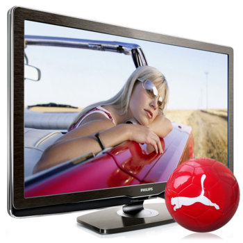Телевизор 46" (116.84 cm) PHILIPS 46PFL9704H +подарък футболна топка PUMA, LED Pro FULL HD, Ambilight Spectra 3, 1ms, 5 000 000:1, 500cd/m2, 5xHDMI & D-Sub, WiFi & RJ45 (DLNA), Incredible Surround™ 2x15W, 2г. | JAR Computers 46" (116.84 cm) PHILIPS 46PFL9704H +подарък футб…